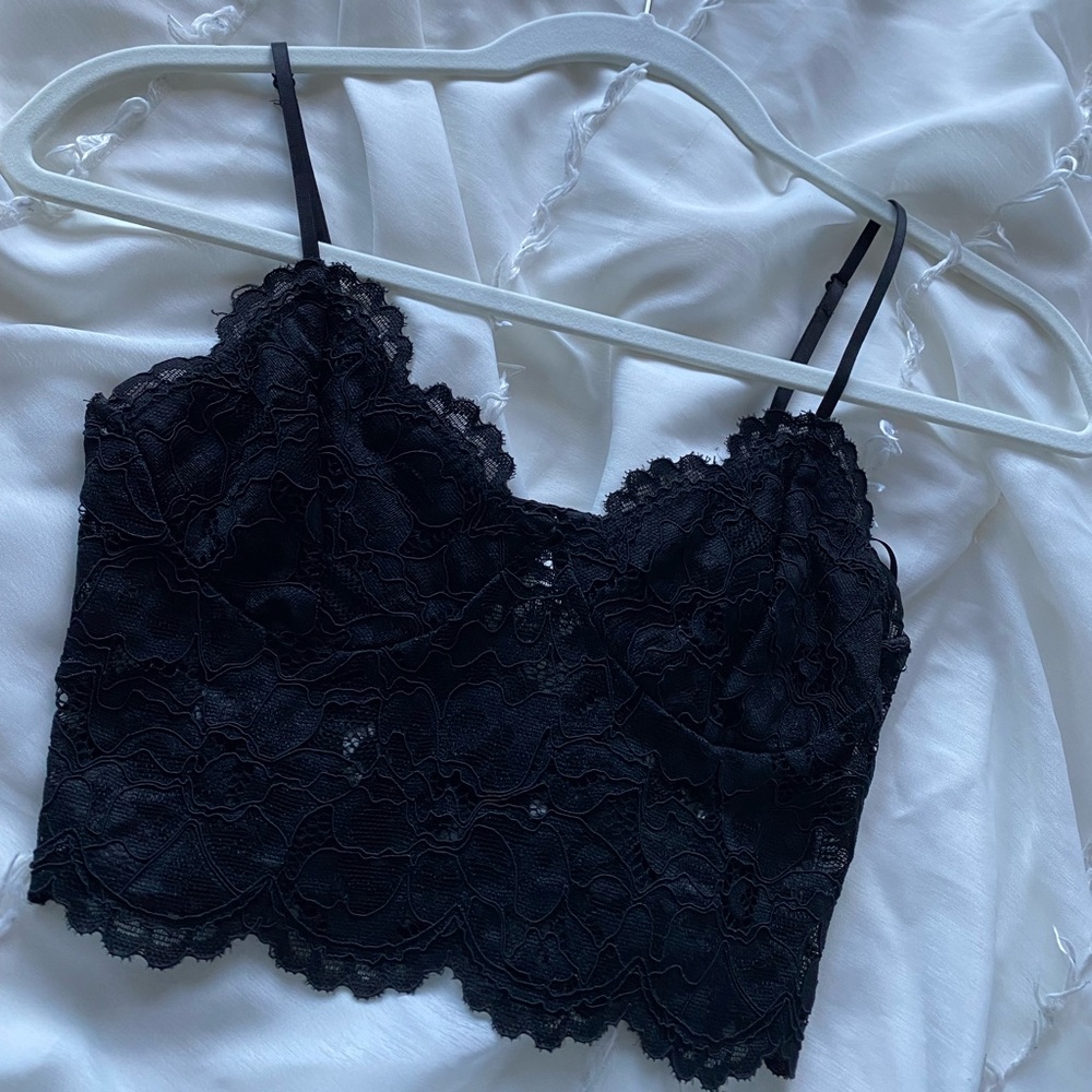 Zara black lace top